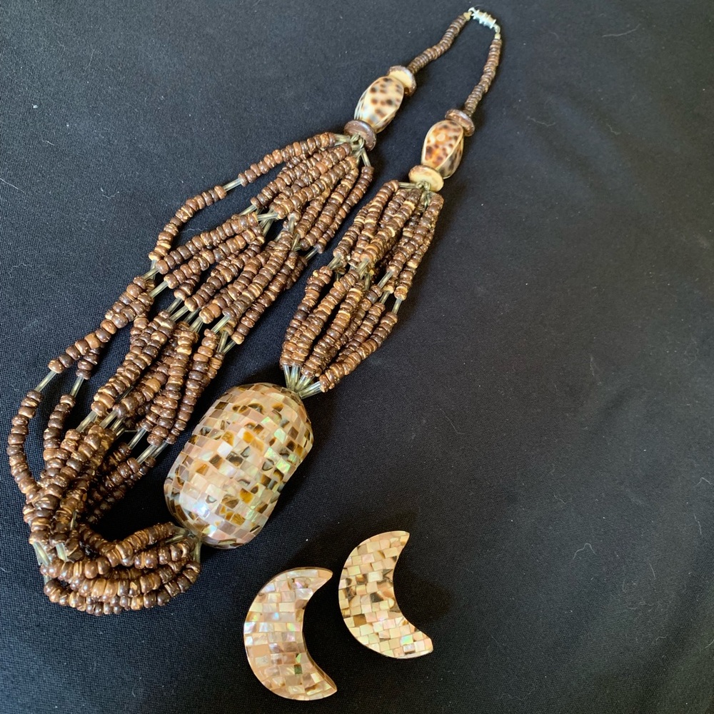 Moon Earrings and Chunky Necklace- BUNDLE